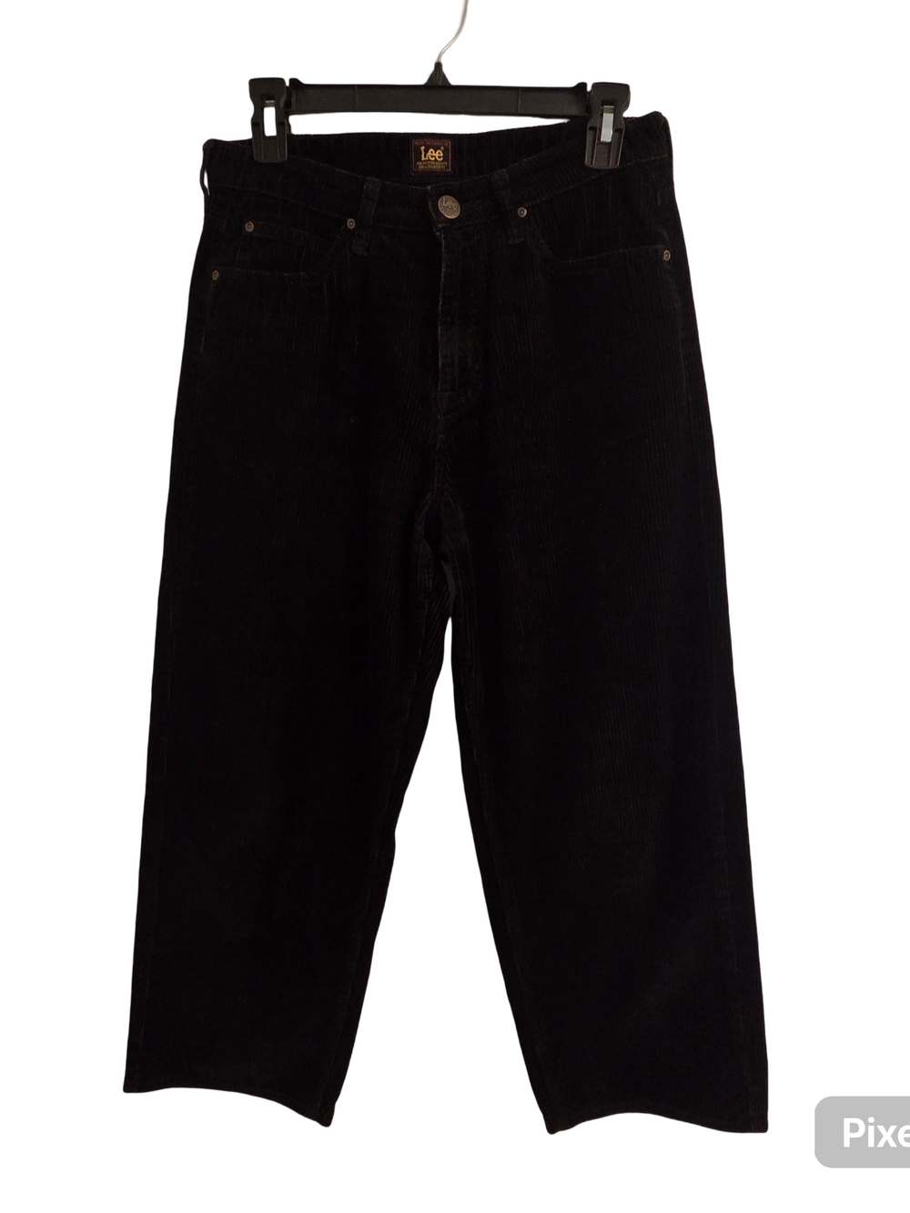 Lee Men's Black Corduroy Straight-Leg Pants Size W28 L31